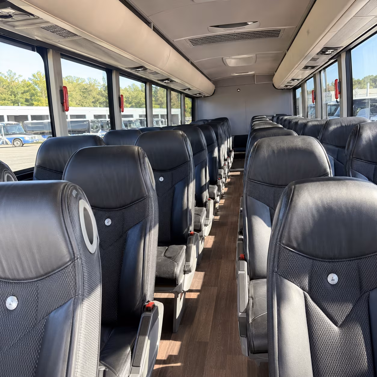 delray beach charter bus interior