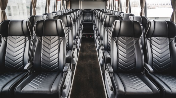 50 passenger charter bus inside boca raton