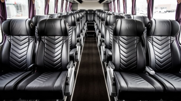 54 passenger charter bus inside boca raton