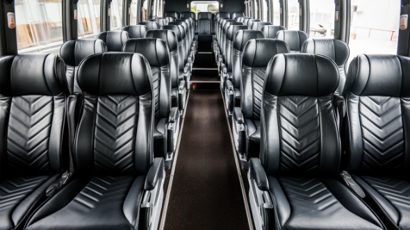 56 passenger charter bus inside boca raton