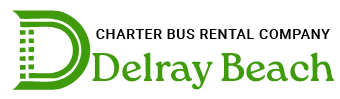 charter bus rental company delray beach logo