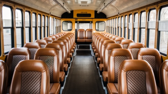 delray beach school bus rental interior