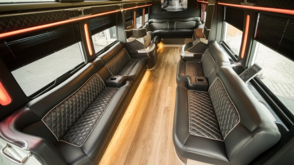 delray beach sprinter limo rental interior